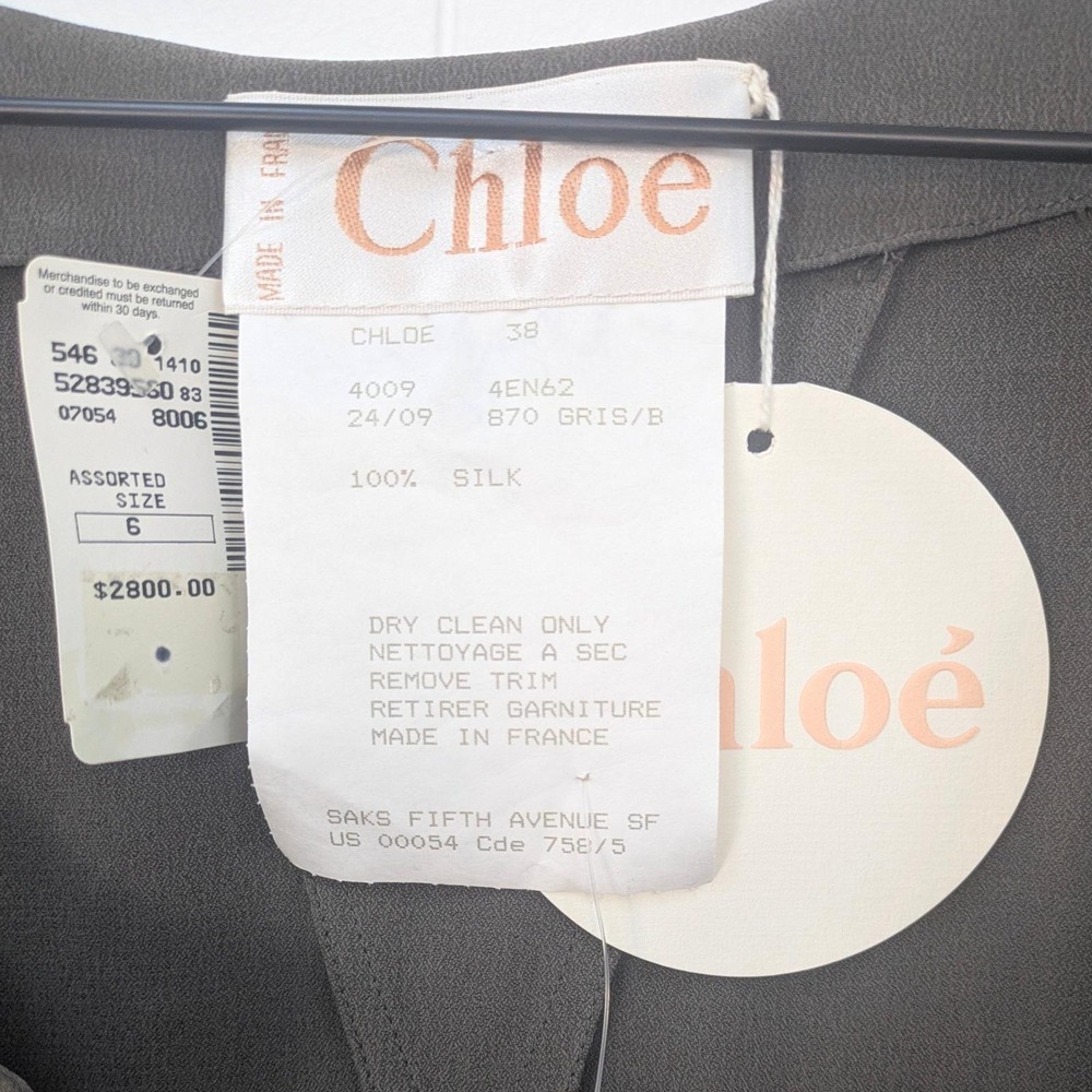Vintage Chloe Spring 1994 Karl Lagerfeld-era Runway Silk Dress and Jacket Set 38 - Picture 11 of 13